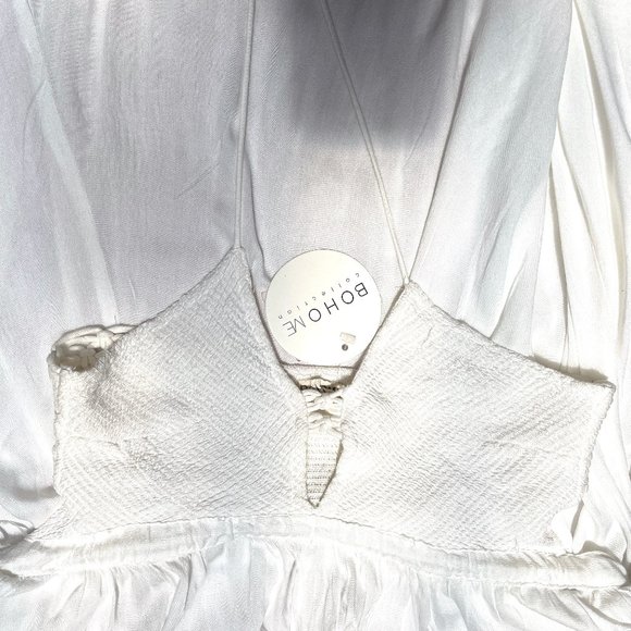 NWT Bohome white crochet cut out halter dress - Picture 10 of 12